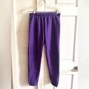 TNA Women’s Cozy AF Fleece Purple Jogger Pants Size S